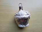 Antiek glazen zilver kleur kerstbal fruitmand kersthanger., Diversen, Kerst, Ophalen of Verzenden