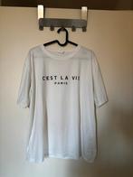 Zgan t-shit wit met print C’est la vie maat L (XXL label), Kleding | Dames, Wit, Maat 42/44 (L), Ophalen of Verzenden, Zo goed als nieuw