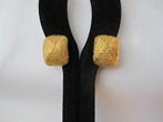 Oorbellen Napier nugget model goudkleurig bewerkt, Sieraden, Tassen en Uiterlijk, Verzenden, Zo goed als nieuw, Goud, Overige materialen