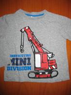 Grijs shirt, 92, Construction, Ophalen of Verzenden, Zo goed als nieuw, Jongen, Shirt of Longsleeve