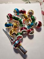 Kerstballen en piek voor feathertree, Diversen, Kerst, Ophalen of Verzenden, Zo goed als nieuw