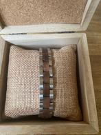 Luxe Herenarmband RVS & Hout inclusief Geschenkdoos Nieuw, Ophalen of Verzenden, Nieuw, Overige kleuren, Staal