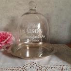 Brocante glazen stolp met onderschaal (@), Huis en Inrichting, Ophalen of Verzenden