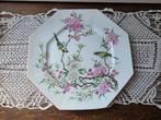 Porselein bord met vogels en bloesem takken, Ophalen of Verzenden