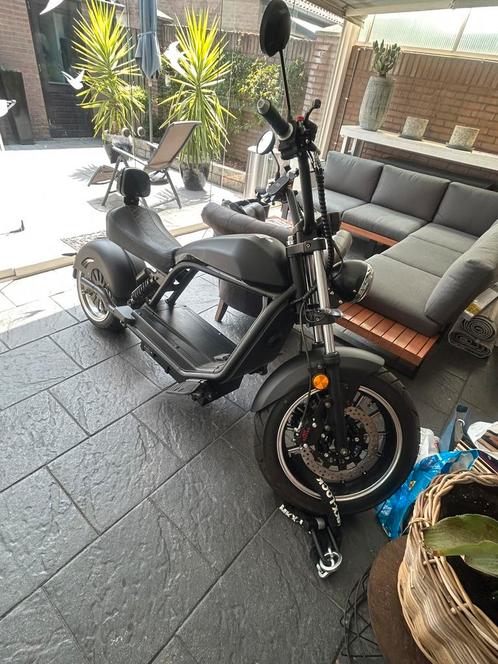 Elektrische scooter, E-Chopper 6,0, 45 Km/u, mat zwart, Fietsen en Brommers, Scooters | Overige merken, Zo goed als nieuw, Maximaal 45 km/u