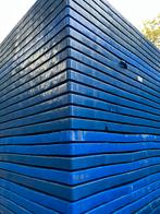 Kunststof pallet blauw nestelbaar 100x120 cm 14 cm hoog A2, Doe-het-zelf en Verbouw, Kratten en Dozen, Ophalen, Gebruikt, 100 cm of meer