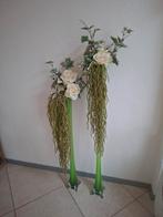 Groene Vazen van glas met Bloemen, Huis en Inrichting, Woonaccessoires | Vazen, Ophalen, 75 cm of meer, Groen, Glas