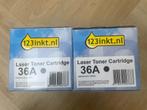 2 toners CB436A (HP 36A) zwart HP M1120mfp/M1522mfp/P1505, Ophalen of Verzenden, Nieuw, Toner, 123inkt.nl