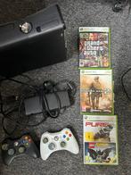 Xbox 360 Set - 2 Controllers + 5 Games, Avontuur en Actie, Online, Gebruikt, Vanaf 18 jaar