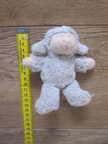 Teddy-Hermann superzacht lichtgrijs + roomwit pluche schaap beschikbaar voor biedingen
