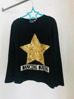 Longsleeve zwart ner glitter ster Tom-Du 128-134, Jongen of Meisje, Ophalen of Verzenden, Zo goed als nieuw, Tom Du