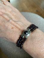 Vintage granaat armband, Ophalen of Verzenden, Zilver, Armband