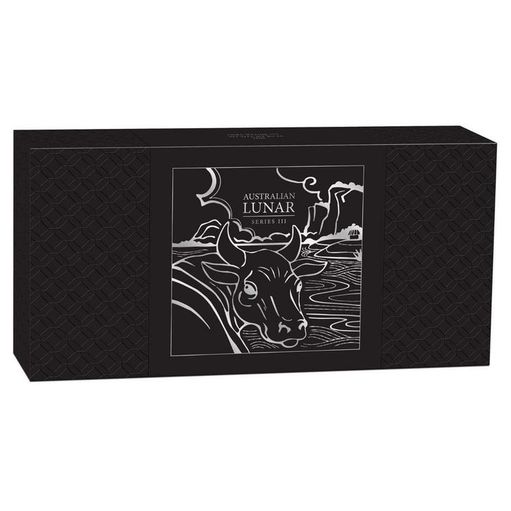 Proof Set Jaar van de Os - 3 Munten, Postzegels en Munten, Munten | Afrika, Setje, Zilver, Ophalen of Verzenden