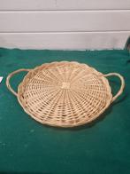 Rieten dienblad decoratie met handgrepen, Huis en Inrichting, Woonaccessoires | Dienbladen, Ophalen of Verzenden, 'T Olde Gre-j