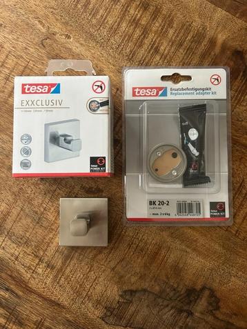 Nieuw: tesa 2x handdoekhaak exxclusiv roestvrijstalen look beschikbaar voor biedingen