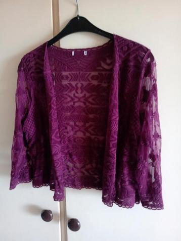 Bordeaux Kanten Vestje Vintage/Retro Maat 40/42 beschikbaar voor biedingen