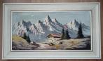 Mooi bergtafereel olieverf schilderij.Gesigneerd., Ophalen of Verzenden