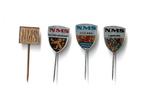 4 speldjes NMS Nederlandse Middenstands Spaarbank, Ophalen of Verzenden, Gebruikt, Overige onderwerpen, Speldje of Pin