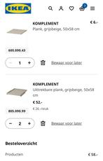 💍 Nieuw! 2x IKEA Komplement uittrekbare plank 50 x 58 beige, Huis en Inrichting, Kasten | Kledingkasten, Ophalen, 50 tot 100 cm