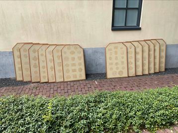 20 stuks houten verzamel panelen (14st 51x82, 6st 130x30cm) beschikbaar voor biedingen