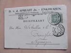Enkhuizen 1900 D. v.d. Spruijt Zakkenplakkerij, Ophalen of Verzenden, Briefkaart