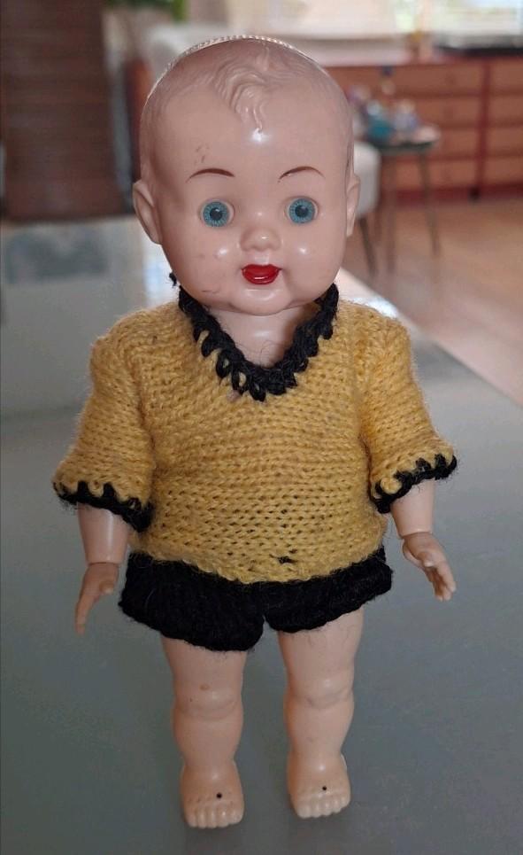 Oud popje, 18cm, Verzamelen, Poppen, Pop, Ophalen of Verzenden