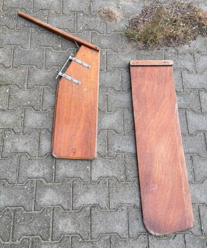 Roer+helmstok en Zwaard - ZIE OMSCHRIJVING, Watersport en Boten, Zeilen en Zeiltoebehoren, Overige typen, Minder dan 15 m², Ophalen of Verzenden