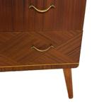 Vintage Ladekast Kastje Jaren 60 Teak Fineer Design, Huis en Inrichting, Kasten | Ladekasten, Gebruikt, Vintage, 50 tot 100 cm