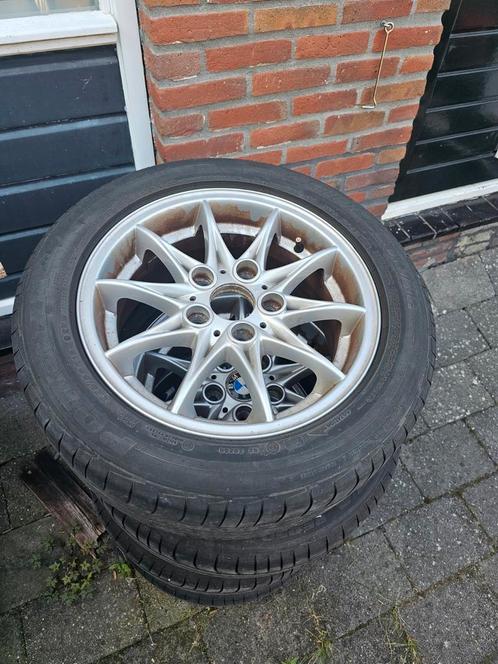 BMW E36 Velgen met Banden, Auto-onderdelen, Banden en Velgen, Banden en Velgen, Zomerbanden, 16 inch, 225 mm, Personenwagen, Gebruikt