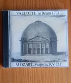 Vallotti Te Deum 1773 Mozart Vesperae KV321, Cd's en Dvd's, Cd's | Klassiek, Ophalen of Verzenden, Classicisme, Zo goed als nieuw