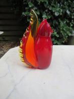 Murano glazen beeldje van een eekhoorn, rood oranje, Ophalen of Verzenden