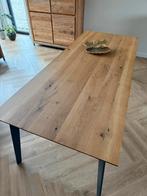 Nouvion eiken tafel met metalen poten - 90x220, Ophalen, Eikenhout, 200 cm of meer, 50 tot 100 cm