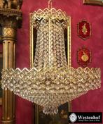 Kristallen kroonluchter - zakkroonluchter klassiek goud, Huis en Inrichting, Lampen | Kroonluchters, Verzenden, Gebruikt, Overige materialen