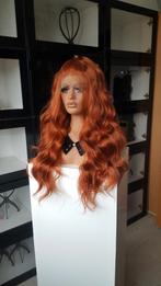 Luxe Lace Pruik: Gemêleerd Koper bruin - Krul - Vol!, Ophalen of Verzenden, Nieuw, Pruik of Haarverlenging