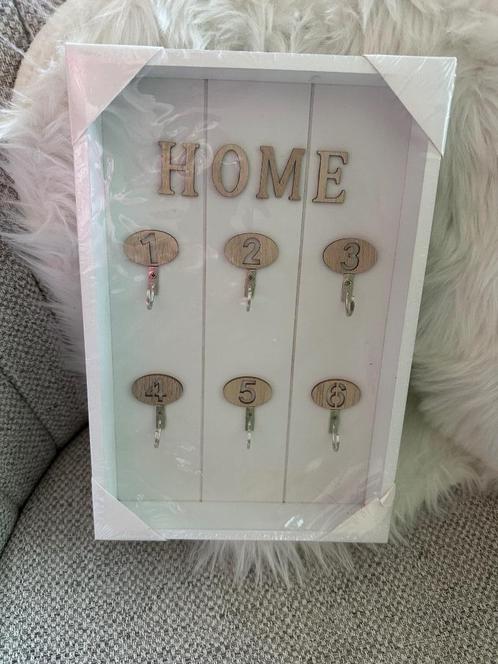 Sleutelkastje wit/bruin, Huis en Inrichting, Woonaccessoires | Wanddecoraties, Nieuw, Ophalen of Verzenden