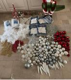 Kerst pakket verschillende snow kerstballen rood zilver, Diversen, Ophalen of Verzenden, Nieuw