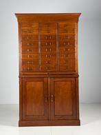 Apothekerskast Archiefkast antiek eiken ca. 1900, Ophalen, Gebruikt, 5 laden of meer, Eikenhout