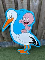 Superleuk Geboortebord Ooievaar met Baby Jongen, Kinderen en Baby's, Ophalen, Gebruikt, Geboortebord
