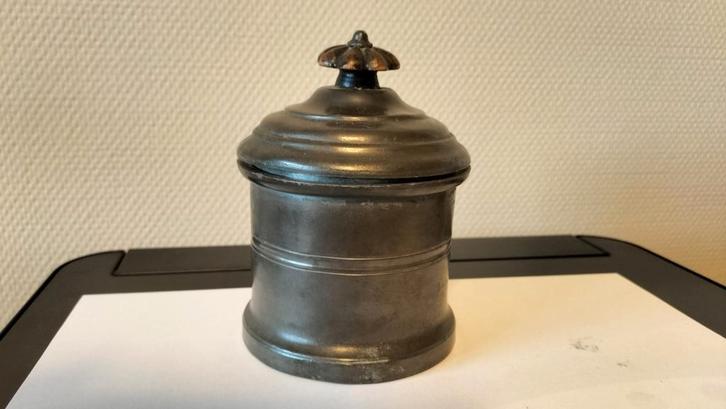 Antieke Tinnen Tabakspot, Antiek en Kunst, Antiek | Tin, Ophalen of Verzenden