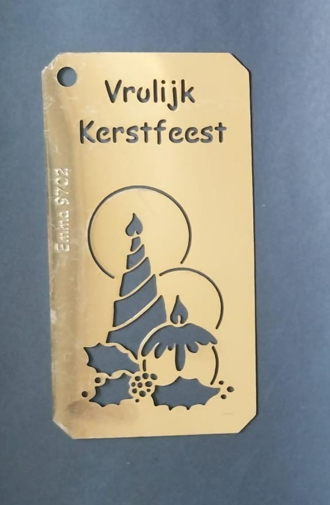Embossing mal vrolijk kerstfeest Emma 9702, Hobby en Vrije tijd, Kaarten | Zelf maken, Gebruikt, Pons of Mal, Kerst, Ophalen of Verzenden
