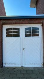 Gratis af te halen jaren 30 garagedeuren, Doe-het-zelf en Verbouw, Deuren en Horren, Glas, 120 cm of meer, Zo goed als nieuw, Ophalen