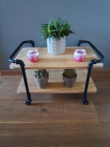 ‼️VERRIJDBARE TROLLY PLANTENKAR DECORATIE KARRETJE TAFELTJE  beschikbaar voor biedingen