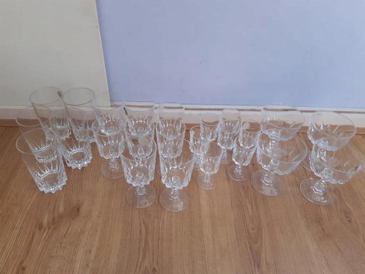 Kristallen Glazenset - 24 Delig, Huis en Inrichting, Keuken | Servies, Gebruikt, Glas of Glazen, Overige stijlen, Glas, Ophalen