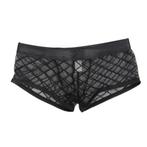 Doorzichtige geruite zwarte boxer / boxershort sexy, Verzenden, Zwart, Boxer