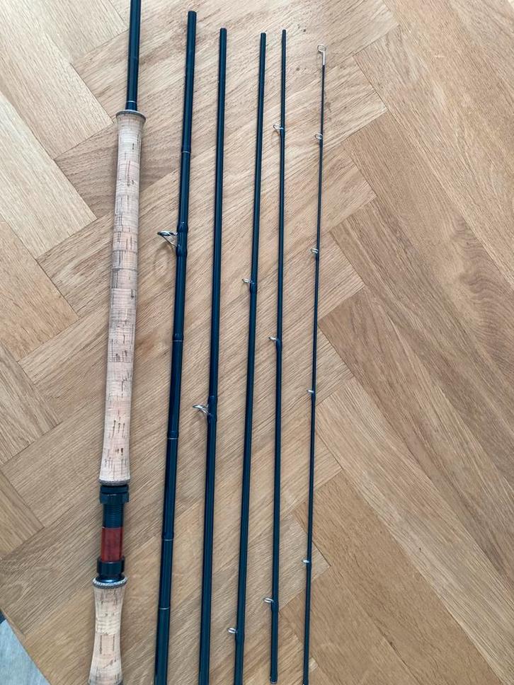 Vision Sisu DH hengel met 5 Skagit lijnen, Watersport en Boten, Hengelsport | Vliegvissen, Zo goed als nieuw, Ophalen of Verzenden