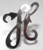 Schitterende Elegante Zilveren Letter H Broche, Sieraden, Tassen en Uiterlijk, Minder dan 4 cm, Zo goed als nieuw, Zilver, Zilver