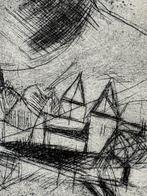 Jef Diederen, ets, huisjes, Ophalen of Verzenden