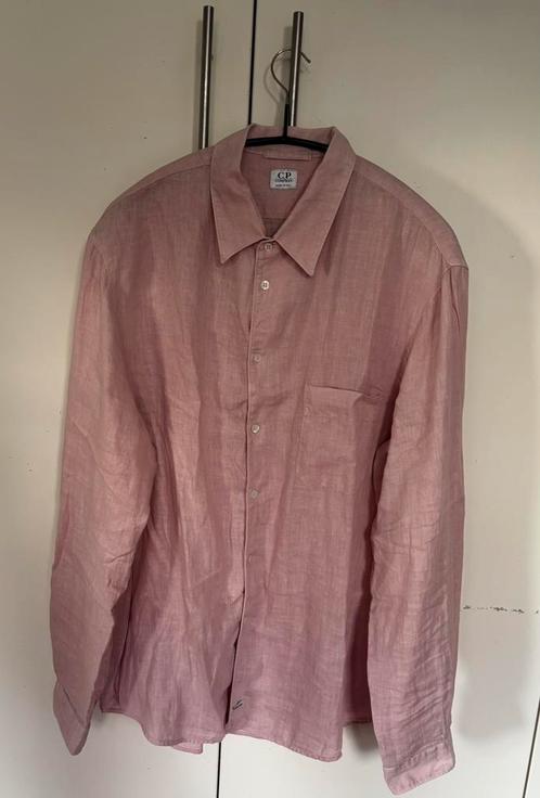 Zacht roze linnen shirt van CP Company maat 46, Kleding | Heren, Overhemden, Zo goed als nieuw, Overige halswijdtes, Roze, Ophalen of Verzenden
