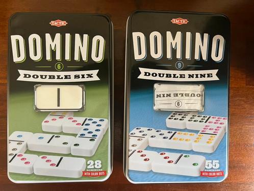 Double 6 en Double 9 Domino spellen, Hobby en Vrije tijd, Gezelschapsspellen | Kaartspellen, Zo goed als nieuw, Ophalen of Verzenden