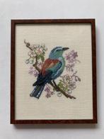 Eva Rosenstand/Cl. Waever Ellekraag vogel in vintage lijstje, Hobby en Vrije tijd, Borduren en Borduurmachines, Ophalen, Zo goed als nieuw